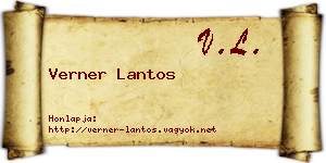 Verner Lantos névjegykártya